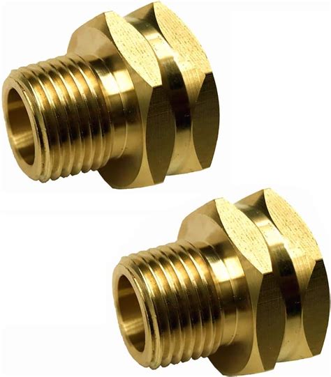 Amazon 2 Pack Brass Garden Hose Adapter 3 4 GHT Female X 1 2