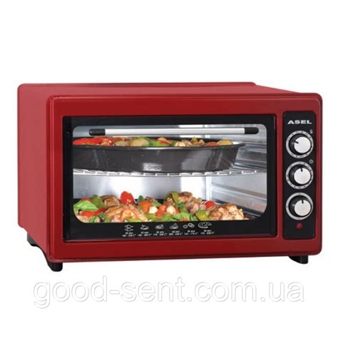 Электрическая Духовка Asel AF-0123 (40-23) 40 Л 1300 Вт Красная ...