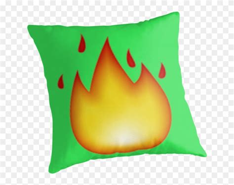 Flame Emoji Throw Pillows Nojams Redbubble Throw Pillow Hd Png