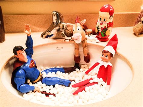 Hot Tub Party Elf On The Shelf Elf House Rustic Bathroom Decor