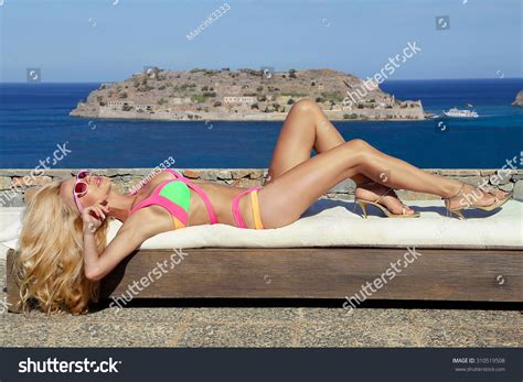 Sexy Woman Bikini On Suntanned Slim Stock Photo Shutterstock