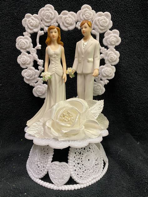 Same Sex Cake Topper Wedding Civil Partnership Lesbian Gay 2 Beautiful Brides Moonlight Top Etsy