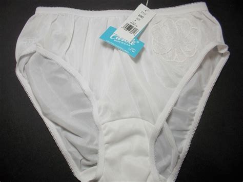 Vintage Panties Carole Shiny Nylon Floral Applique Bikini Panty Sz For Sale Online