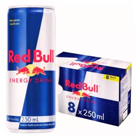 Energético Red Bull Lata Pack 8 Unidades 250ml cada Bebida