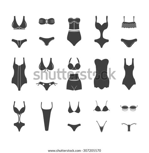 Swimwear Bikini Vector Set Stock Vector Royalty Free Shutterstock
