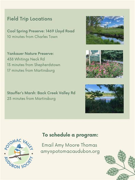 School Programs Old – Potomac Valley Audubon Society
