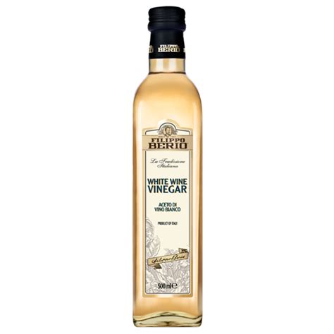 Filippo Berio White Wine Vinegar 500ml 6 Unicj Pedersen Fine Foods