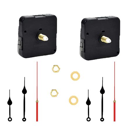Buy 2 Pack Clock Mechanism Battery Powered Long Shaft Clock Movement