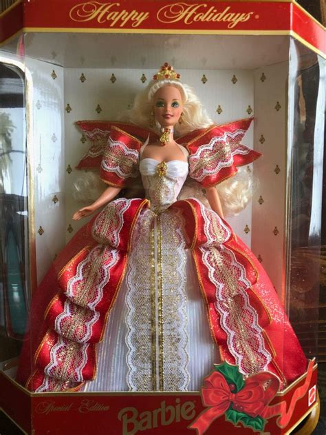 Holiday Barbie Blonde Happy Holidays Barbie Holiday Barbie Dolls Barbie Dolls