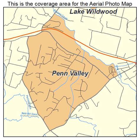 Aerial Photography Map Of Penn Valley Ca California