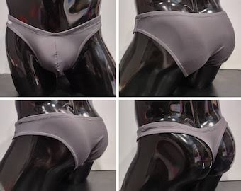 Olive Men S Swim Bikini Brief Half Back Cheeky Thong By Nutshack Etsy