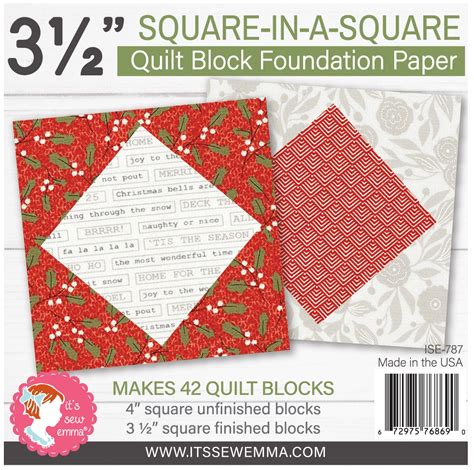 It S Sew Emma Quilt Block Foundation Paper Square In A Square