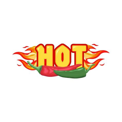 Hot Fire With Hot Chili Illustration Vector Art At Vecteezy