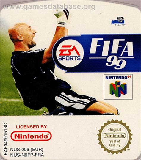 FIFA 99 Nintendo N64 Artwork Cartridge Top