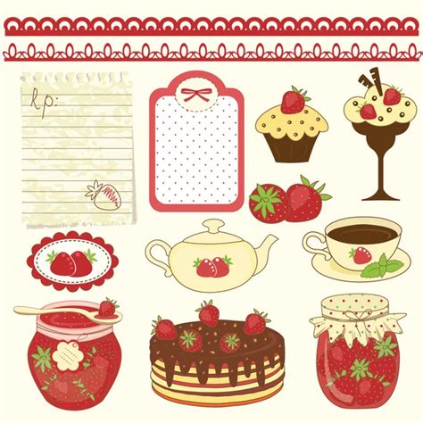 Strawberry Jam Border Vector Art Stock Images Depositphotos