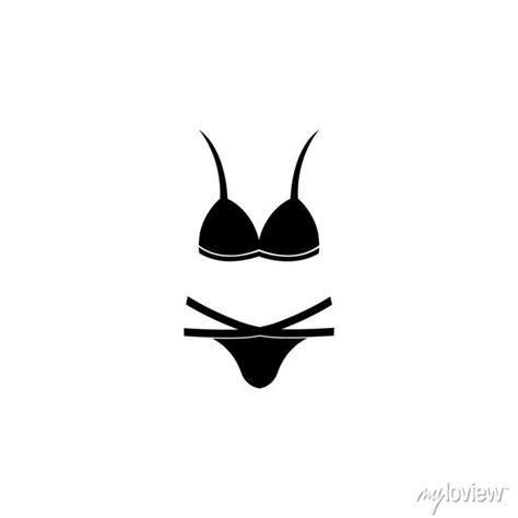 Bikini Logos Vector Template Swimsuit Logo Design Wall Stickers Pink Colours Concept