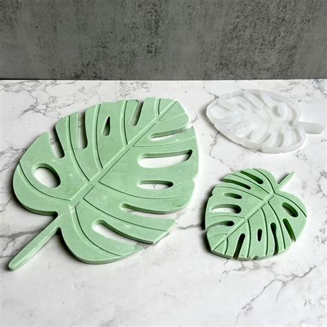 Monstera Folha Moldes De Silicone Para Diy Cimento Gesso Maple Folha