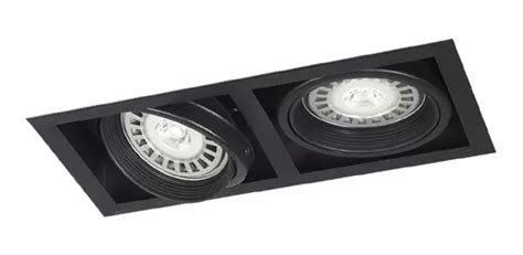 Spot Embutir 2 Luces Ar111 Apto Led Gu10 Cardanico Zocalo