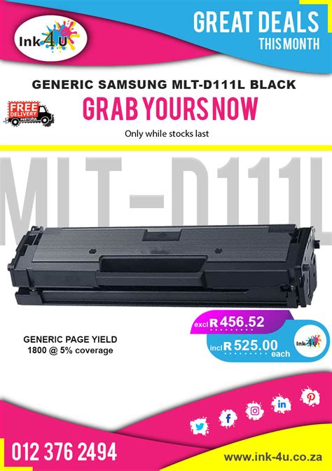 Generic Samsung Mlt D111l Black