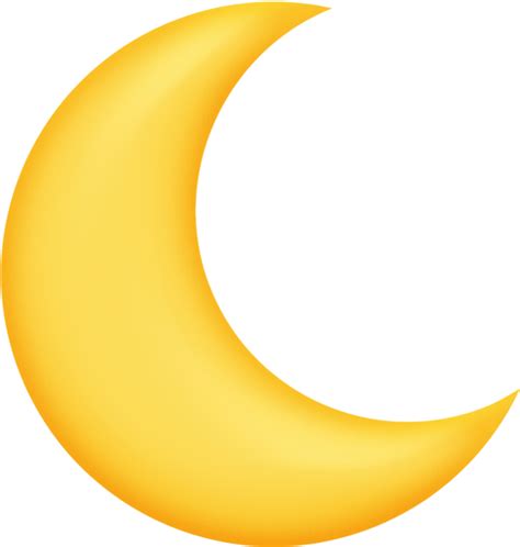 Download Hd Cresent Moon Cartoon Images Clipart Best Yellow Moon