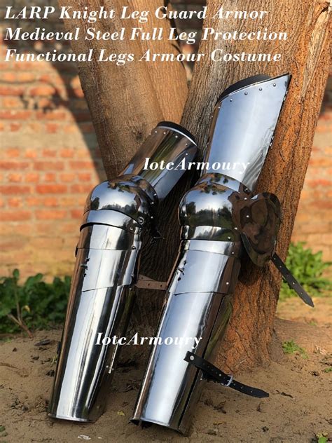 LARP Knight Leg Guard Armor Medieval Steel Full Leg Protection - Etsy