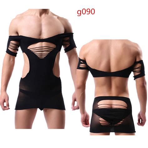 Azj Gay Sissy Medias De Encaje Sexy Hombre Mono Malla Larga Seda Porno Pantimedias Body Grid