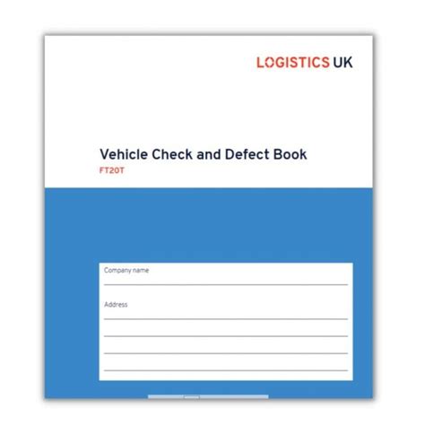 Ft20t Vehicle Defect Book Logistics Uk Shop