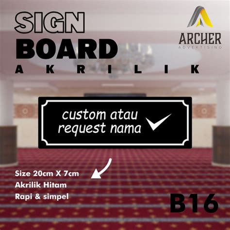 Jual PAPAN PENUNJUK SIGN BOARD AKRILIK CUSTOM NAMA Kab Mojokerto