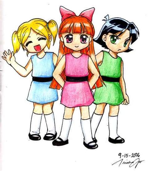 Powerpuff Girls Anime Style By Kamikaze No Ryuu On Deviantart