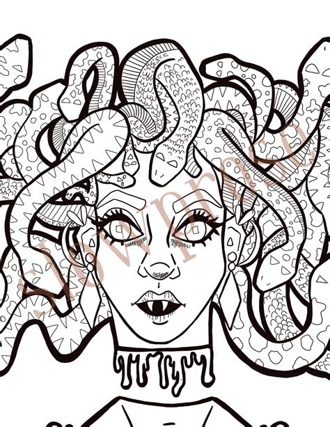 Medusa Coloring Pages Printable