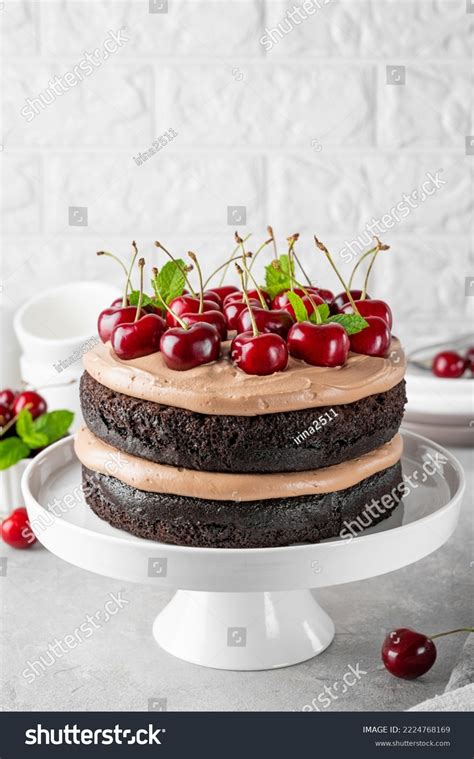 Naked Black Forest Cake Schwarzwald Pie Stock Photo Shutterstock