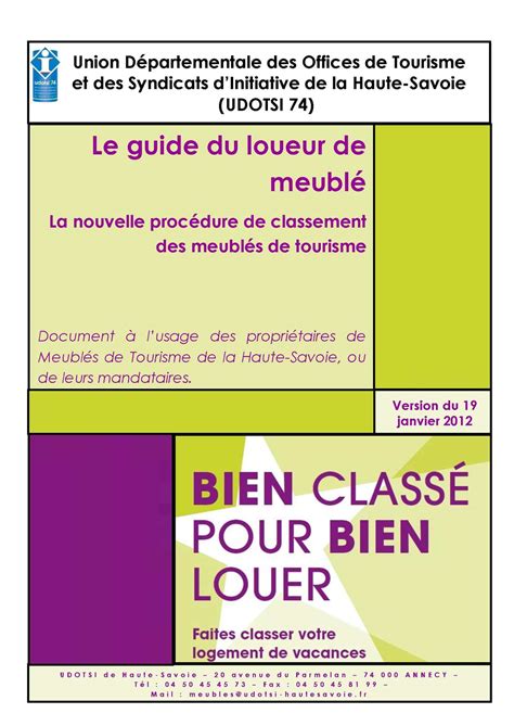 Calam O Le Guide Du Loueur De Meubl