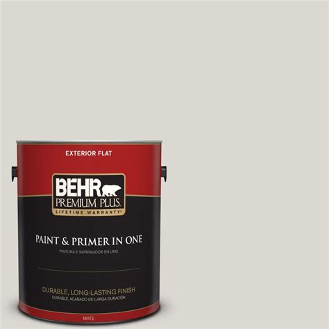 BEHR Premium Plus 1 Gal 790C 2 Silver Drop Flat Exterior Paint 405001