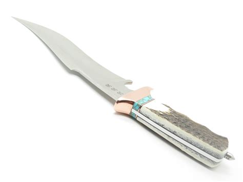 Rrr Sub Hilt Elk Stag Fixed Bowie Knife R5 By 1st Buck Custom Maker