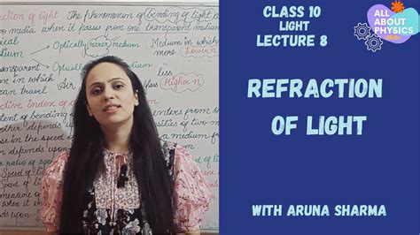 Physics Class 10 Light Refraction Of Light Cbse Youtube