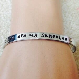 You Are My Sunshine Bracelet Personalized Bracelet Hand - Etsy