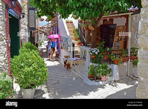 Omodos Village In The Troödos Mountains Of Cyprus Stock Photo Alamy