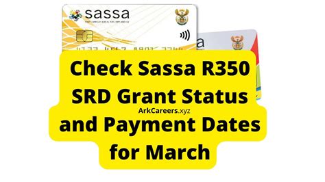 Check Sassa R Srd Grant Status And Payment Dates For March