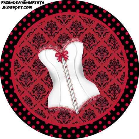 Kit Completo Chá de Lingerie Vermelho e Preto Arabesco Lingerie
