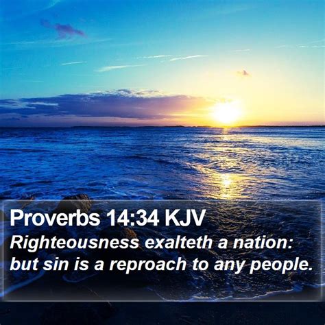 Proverbs 14 34 KJV Bible Verse Images