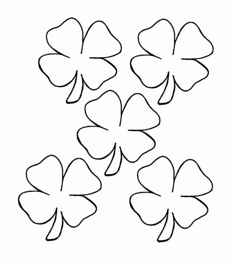 Printable 4 Leaf Clover - Coloring Home