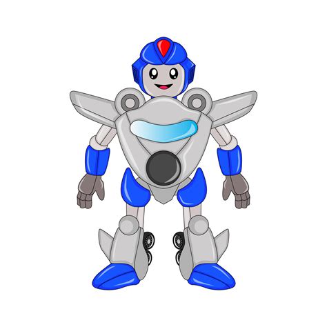 Airplane Robot Character Vector Editable Great For Comics