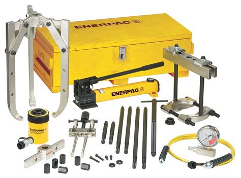 Enerpac Hydraulic Puller Set 20 Ton Tonnage Capacity 2 Stroke Length