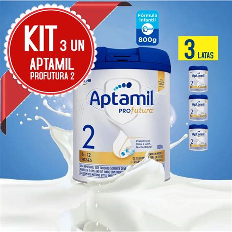 Kit 3 Latas Fórmula Infantil Em Pó Danone Aptamil Profutura 2 Em Lata