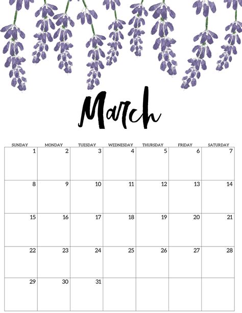 🔥 Download Printable Cute March Calendar Template Image Set Your Plan