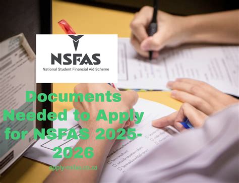 Documents Needed To Apply For Nsfas 2025 2026 Za