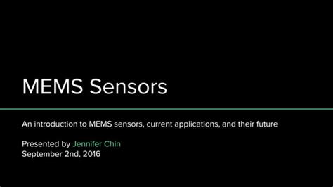 mems sensors overview pptx