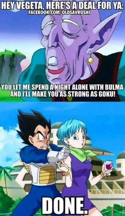 Vegeta Sacrificing Bulma For A Night Xd Dragon Ball Super Funny