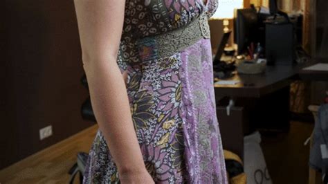 Alice Shaw Stuffed Belly Slapping In Lingerie