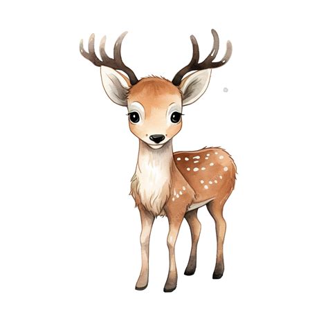 Cute Deer With Antlers, Deer, Antlers, Wildlife PNG Transparent Image